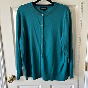 Lane Bryant Turquoise Cardigan Sweater 18/20